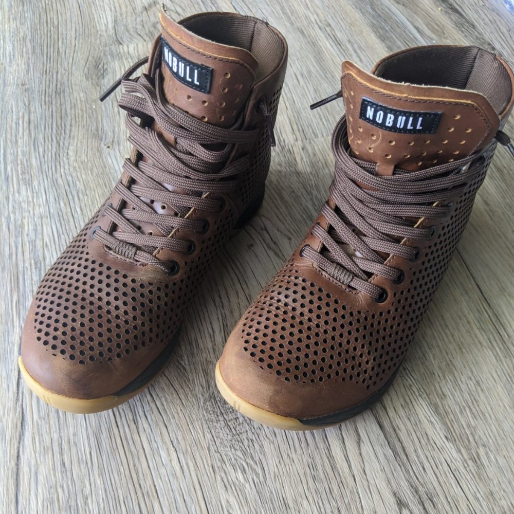 Leather high-top Nobull shoes size 10W/8.5M